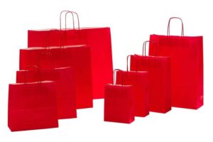 Papiertasche Color-rot tausendtypentragetaschen