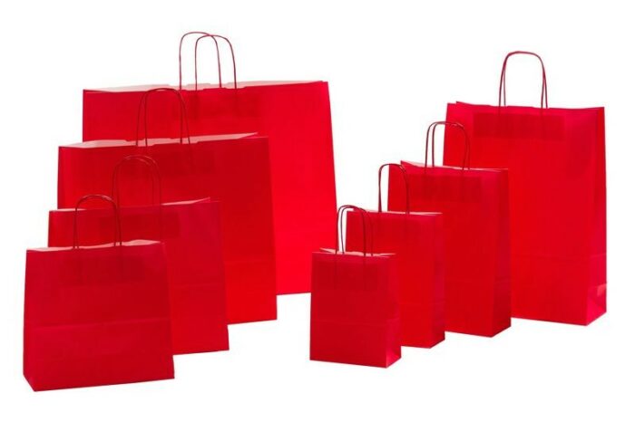 Papiertasche Color-rot tausendtypentragetaschen