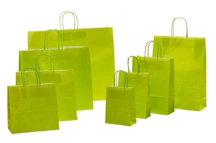 Papiertasche Color-hellgrün tausendtypentragetaschen