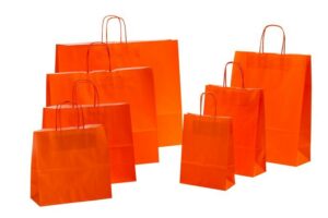 Papiertasche Color orange tausendtypentragetaschen