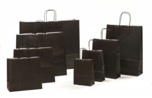 Papiertasche Color schwarz tausendtypentragetaschen Online-Shop