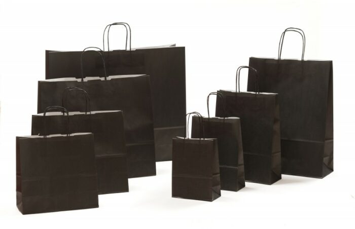 Papiertasche Color schwarz tausendtypentragetaschen Online-Shop