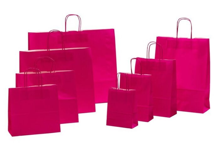 Papiertasche Color-magenta tausendtypentragetaschen