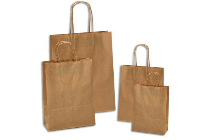 Papiertasche BASIC braungerippt