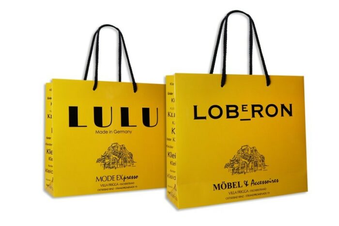 glanzlaminierte Papiertasche Luxus Lulu