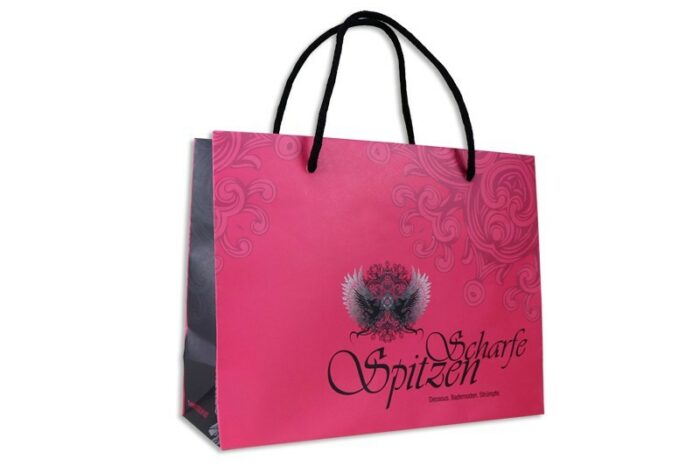 stilvolle Papiertasche mit Motiv Scharfe Spitzen