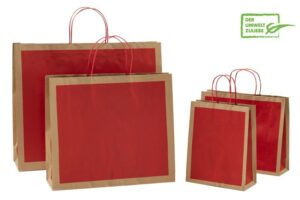 Papiershopper frame eco in rot Größe M