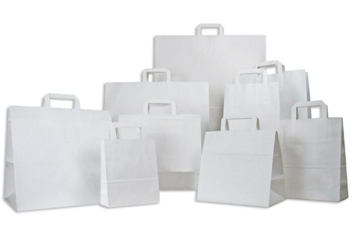 Flachhenkeltasche weiß