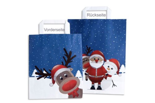 Weihnachtstasche Papier Christmas Friends bei tausendtypentragetaschen