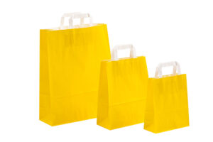 tausendtypentragetaschen- Papiertaschen FreshColor gelb - Flachhenkeltasche