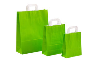 tausendtypentragetaschen- Papiertaschen FreshColor grün - Flachhenkeltasche