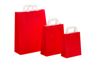 tausendtypentragetaschen- Papiertaschen FreshColor rot - Flachhenkeltasche