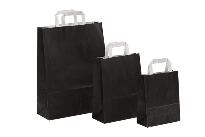 tausendtypentragetaschen- Papiertaschen FreshColor schwarz - Flachhenkeltasche