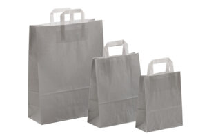 tausendtypentragetaschen- Papiertaschen FreshColor grau - Flachhenkeltasche