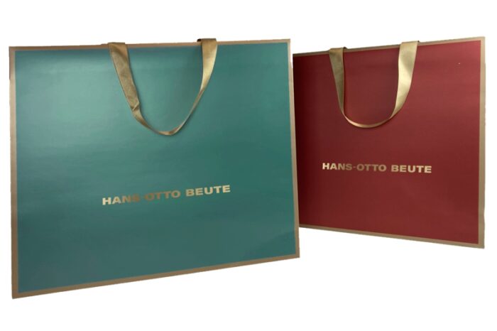 Hans-Otto Beute | Papiertasche Diplomat mit Heißfoliendruck in gold