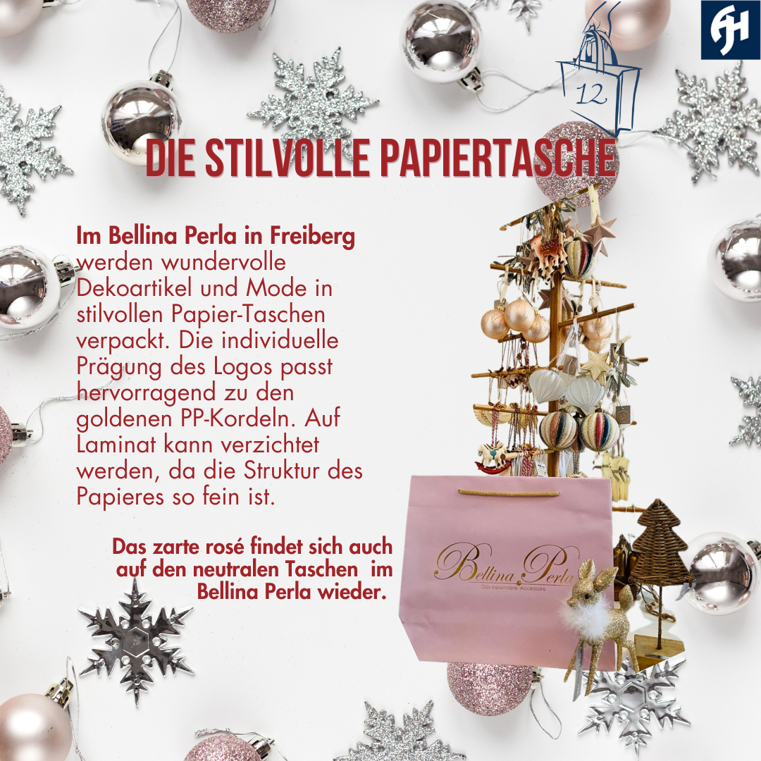 Adventskalender 12 Papiertasche Bellina Perla