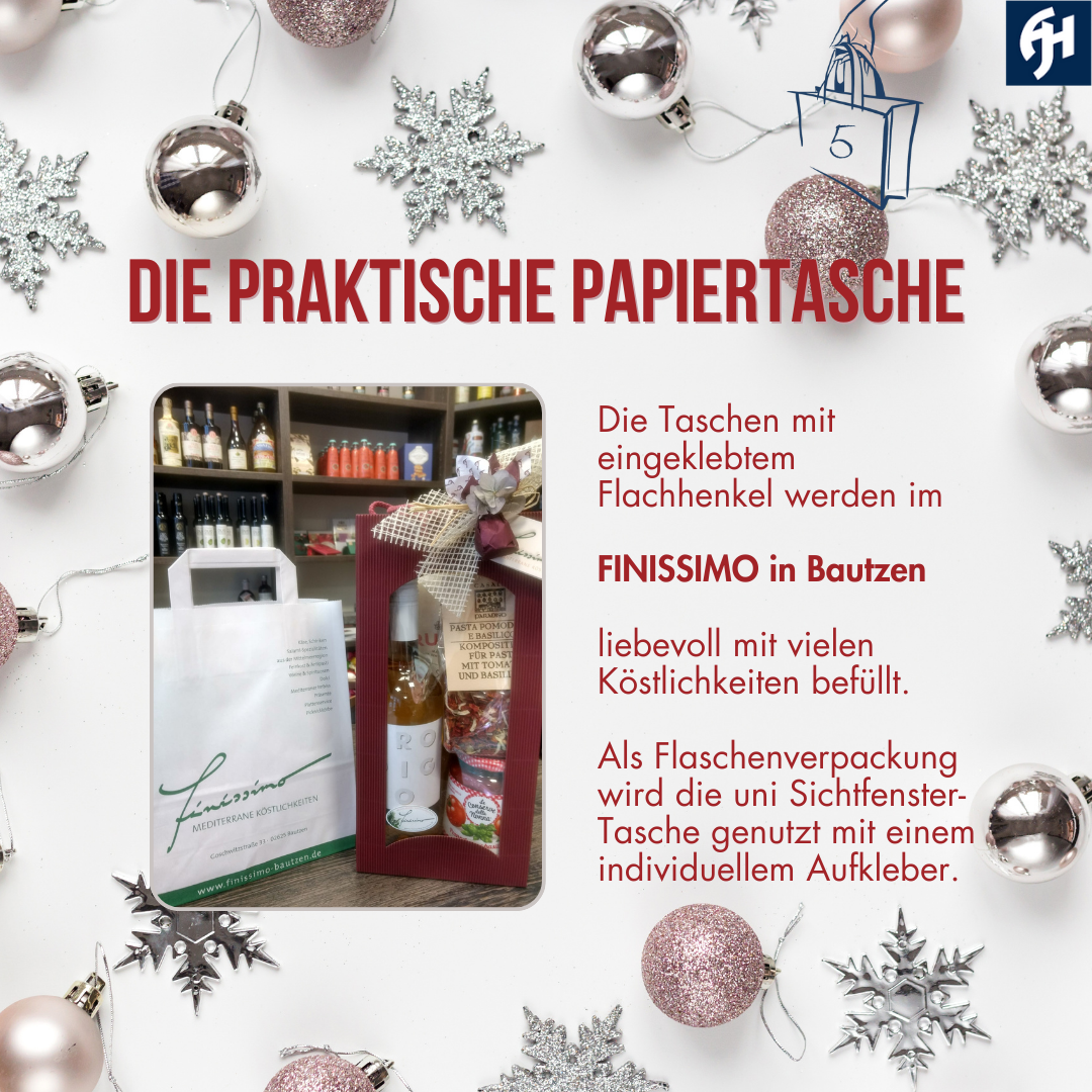 Adeventskalender Finissimo praktische Papiertasche