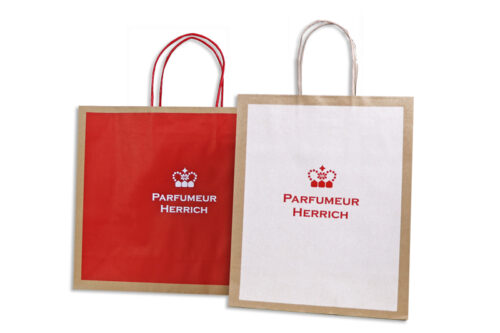 tausendtypentragetaschen - Papiertasche FRAME ECO bedruckt für Parfumeur Herrich