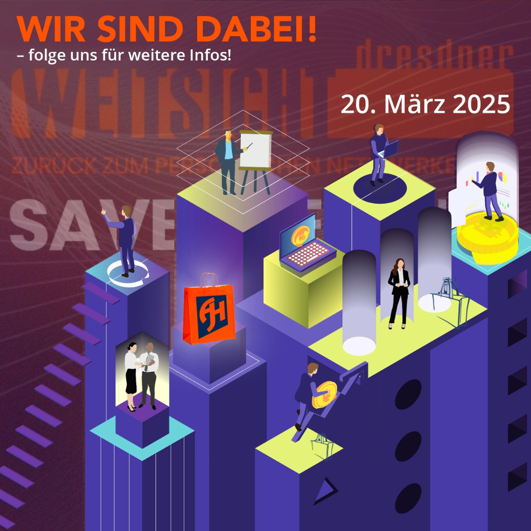 Buntes Bild zum Netzwerkevent Dresdner Weitsicht - save the Date am 20.3.2025